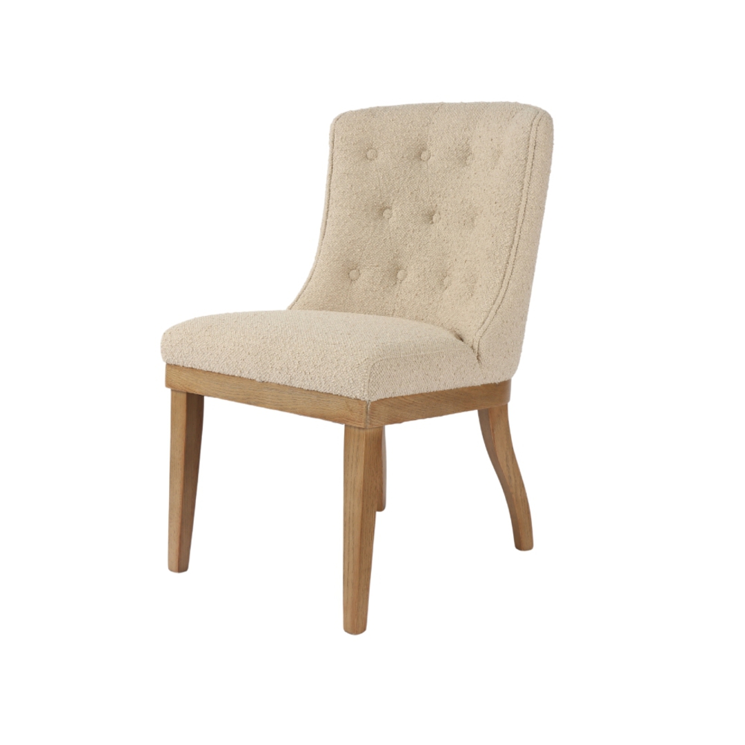 Charlie Fabric Dining Chair  with Buttons image 0